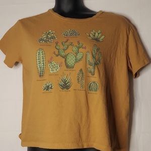 FIFTH SUN Mustard Yellow Cactus T-Shirt